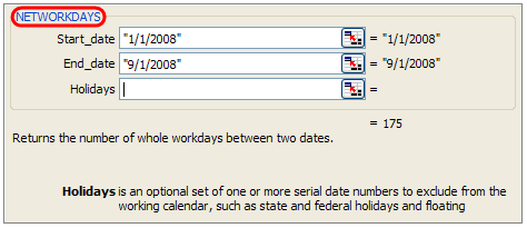 NETWORKDAYS formula tells us the number of working days between a start and end date